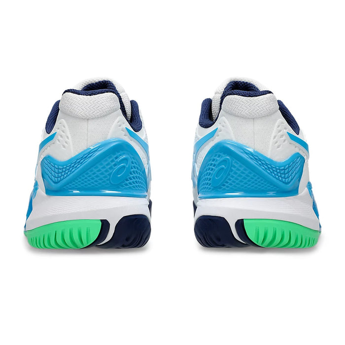 Asics Gel Resolution 9 Tennis Shoes (White/Digital Aqua) 5