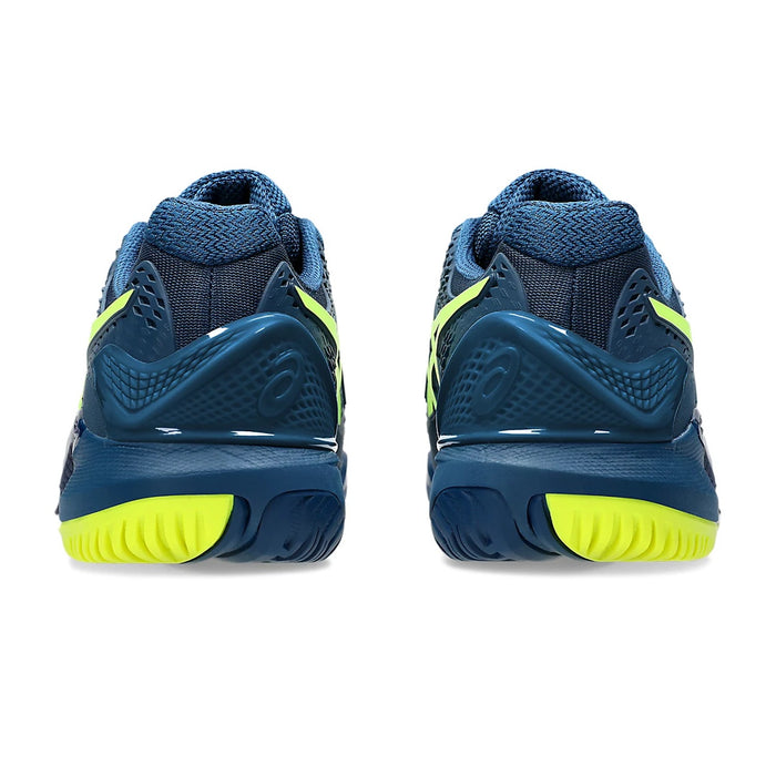 Asics Gel Resolution 9 Tennis Shoes (Mako Blue/Safety Yellow) 5
