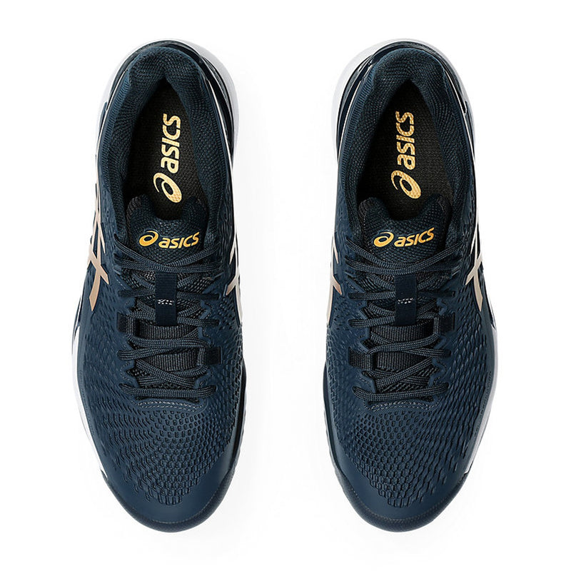 Asics Gel Resolution 9 Tennis Shoes (French Blue/Pure Gold) 6