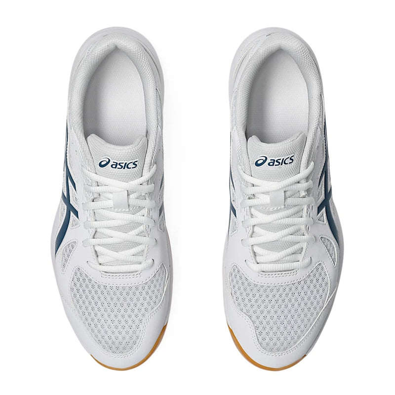 Asics Upcourt 6 Badminton Shoes (White/Vintage Indigo) 6