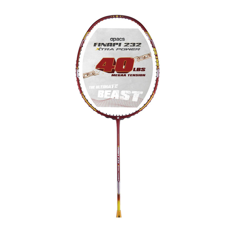 Apacs Finapi 232 XTRA Power Badminton Racket (Red/Gold) 1