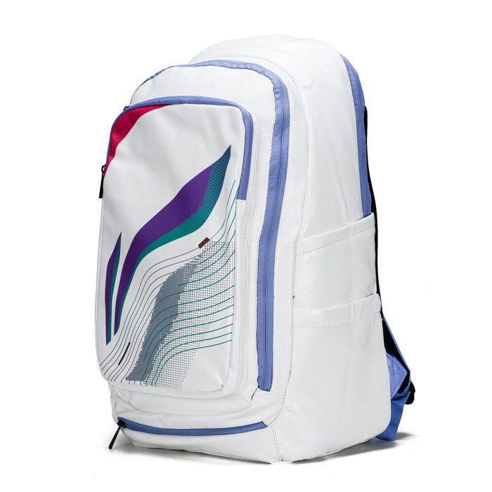Li-Ning Velocity Backpack - White (with Shoe Compartment) 2