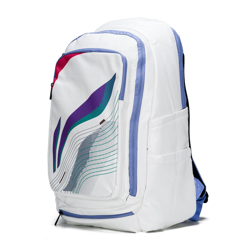Li-Ning Velocity Backpack - White (with Shoe Compartment) 2