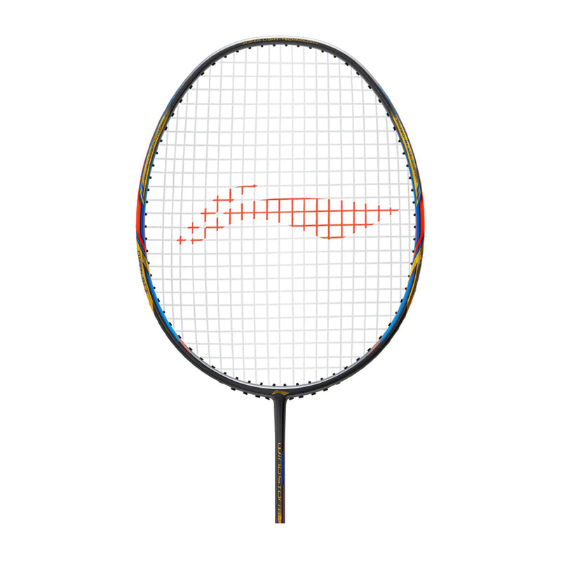 Li-Ning Windstorm 72 S Badminton Racket (Dark Grey/Gold/Blue) 2