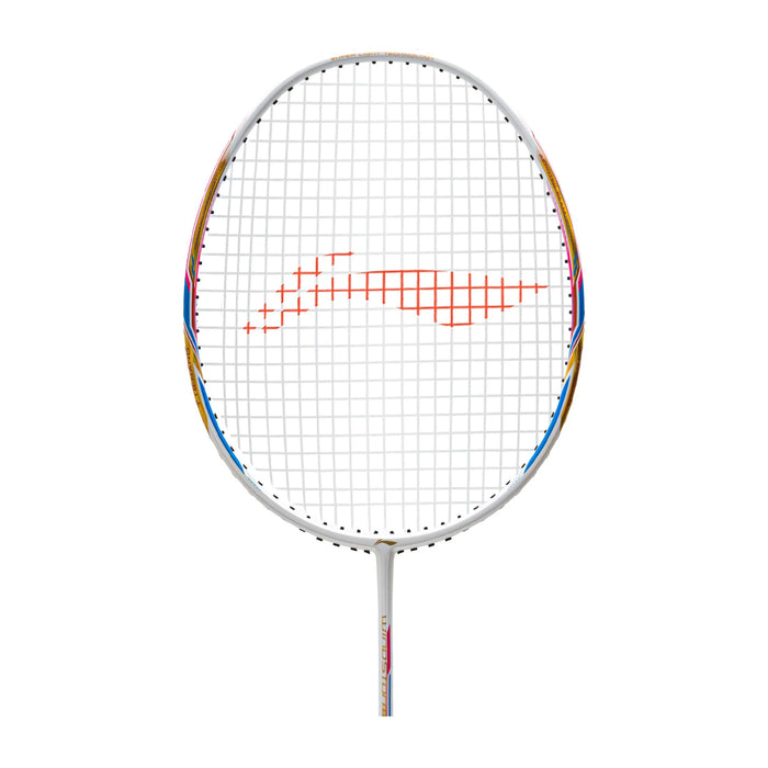 Li-Ning Windstorm 72 S Badminton Racket (White/Gold/Blue) 2