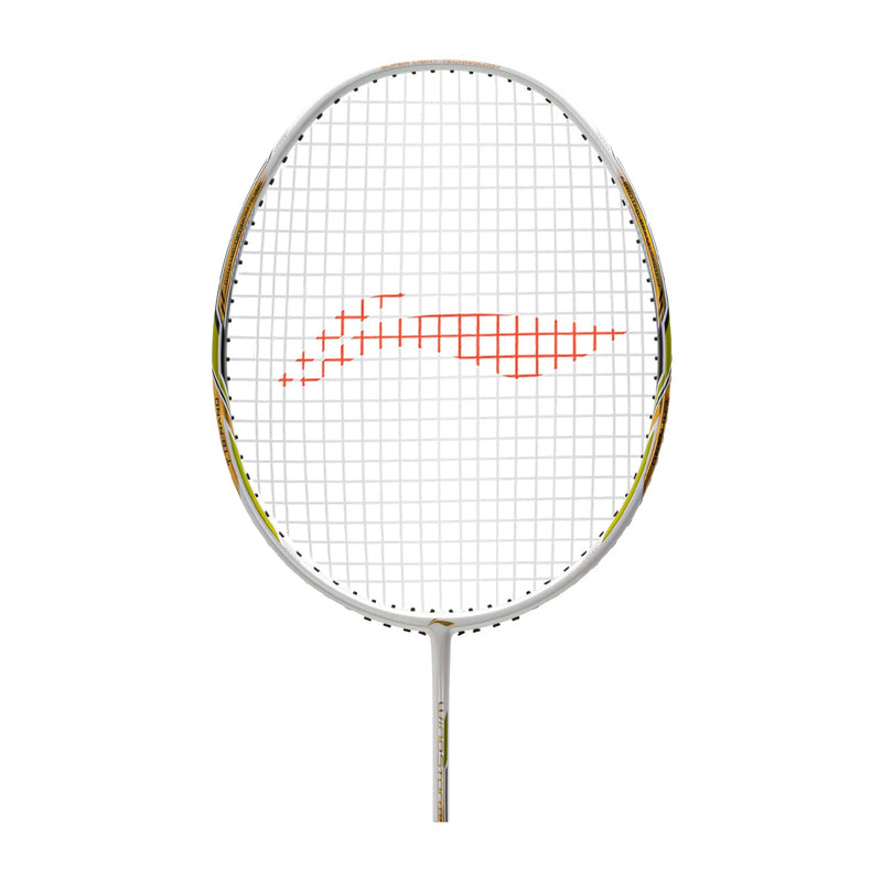 Li-Ning Windstorm 72 S Badminton Racket (White/Gold/Lime) 2