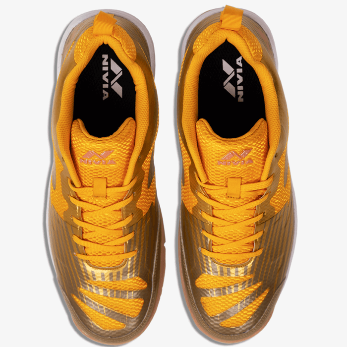 Nivia Super Court 2.0 Badminton Shoes for Men (Golden) 4