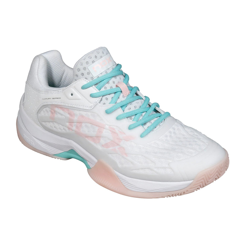 NOX AT10 Limited Edition Padel Shoes for Women (White/Potpurri) 3