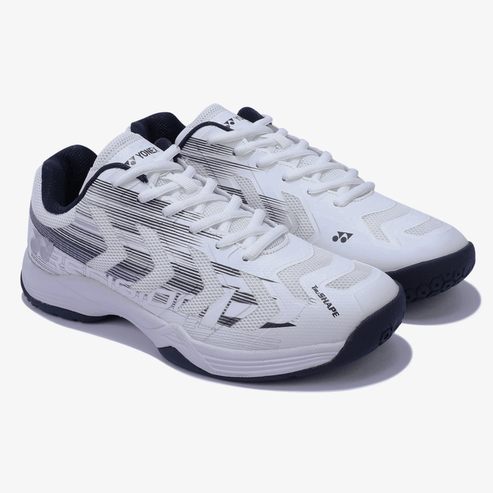 YONEX Precision 2 Badminton Shoes (White/ Navy) 3