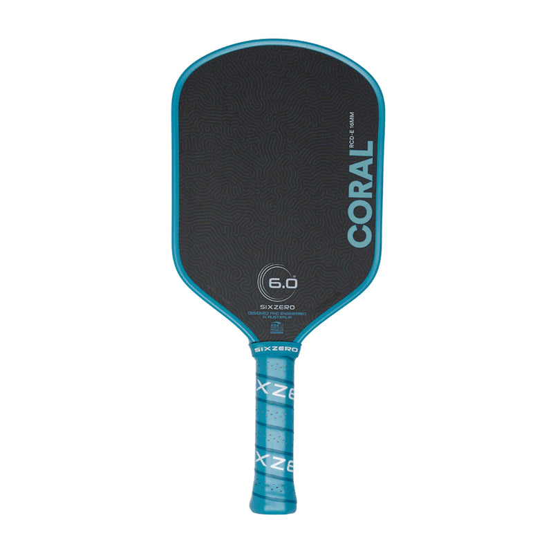 Six Zero Coral Pickleball Paddle 16mm (Ocean Blue) - Hybrid 1