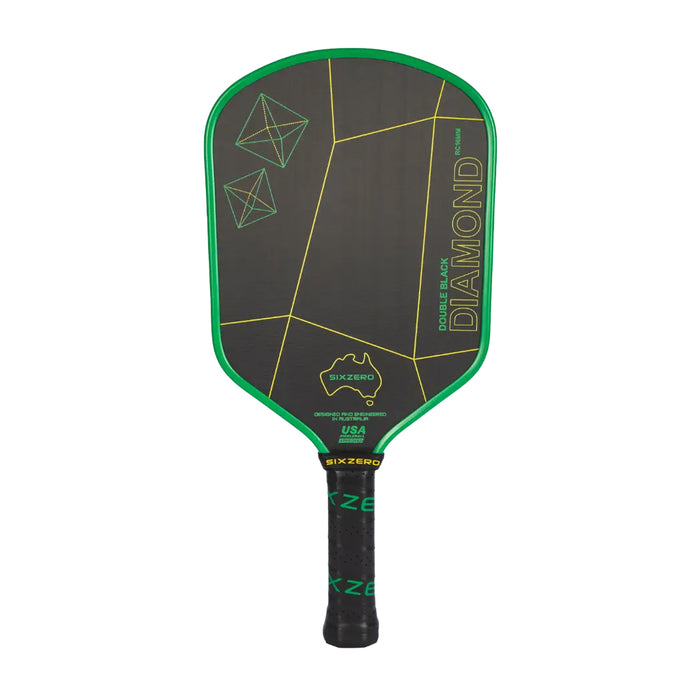 Six Zero Double Black Diamond Pickleball Paddle (Australia Gold/Green) - 16mm 1