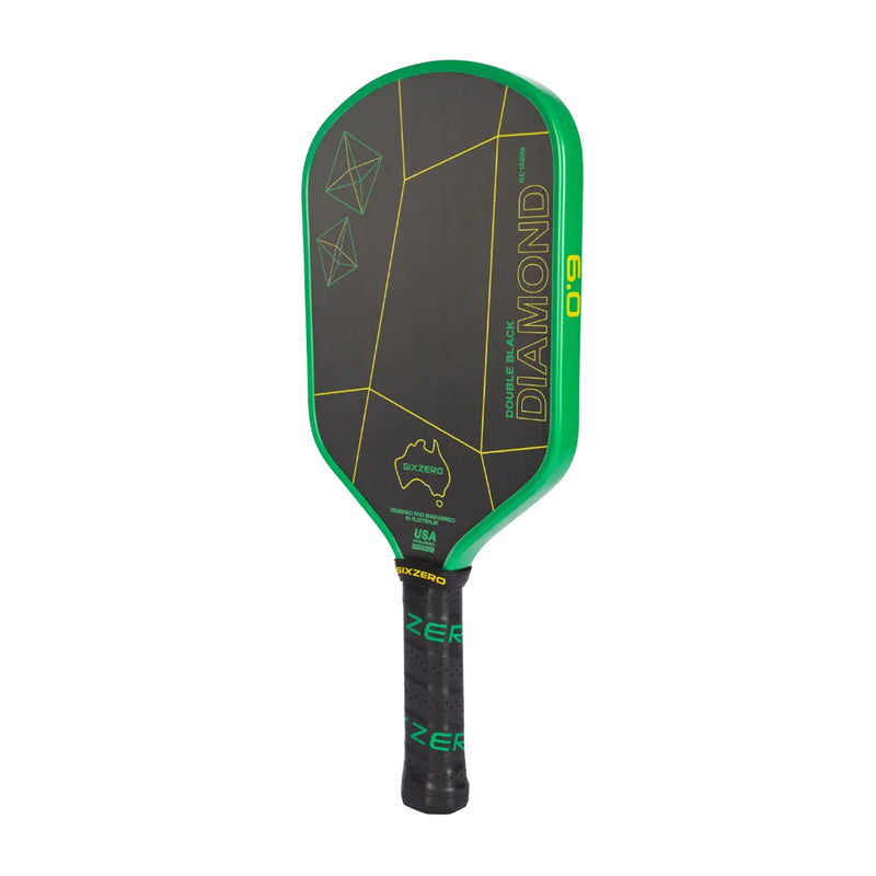 Six Zero Double Black Diamond Pickleball Paddle (Australia Gold/Green) - 16mm 2