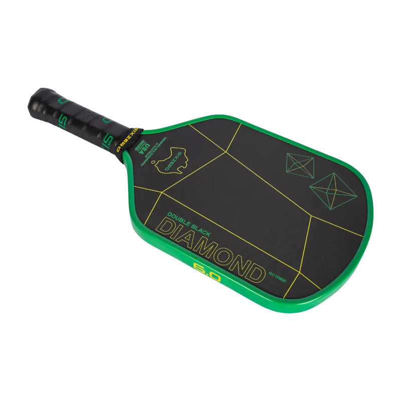 Six Zero Double Black Diamond Pickleball Paddle (Australia Gold/Green) - 16mm 5