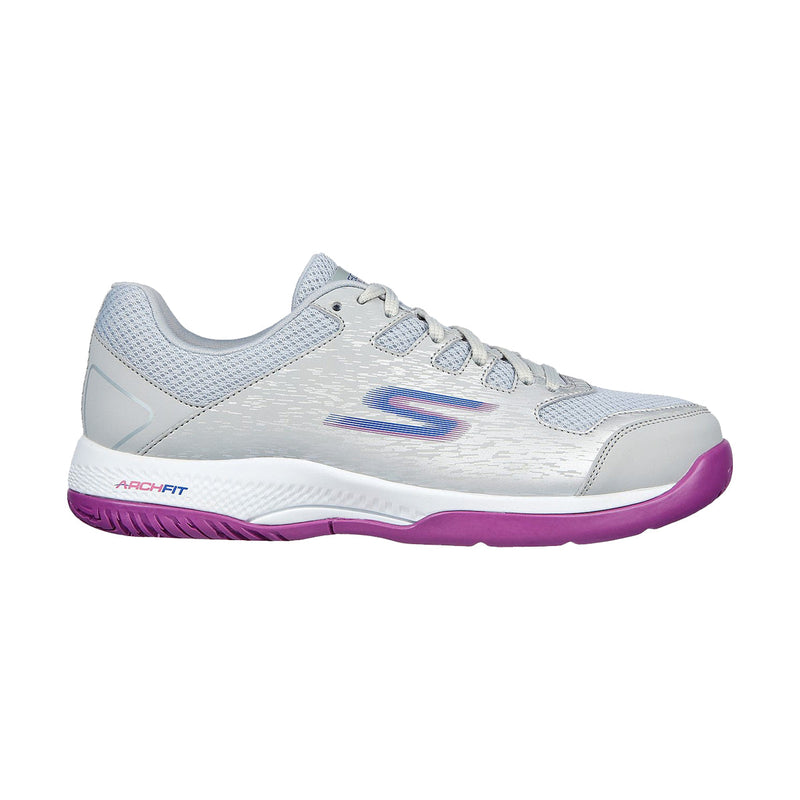 Skechers Viper Court Pickleball Shoes for Women (Gray/Purple) 2