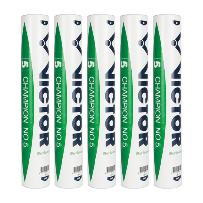 Victor Champion 5 Badminton Feather Shuttlecock (Speed 76) - Pack of 5 1