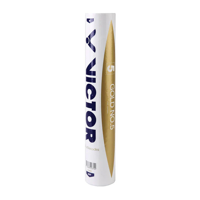Victor Gold 5 Feather Badminton Shuttlecock (Speed 76) 1