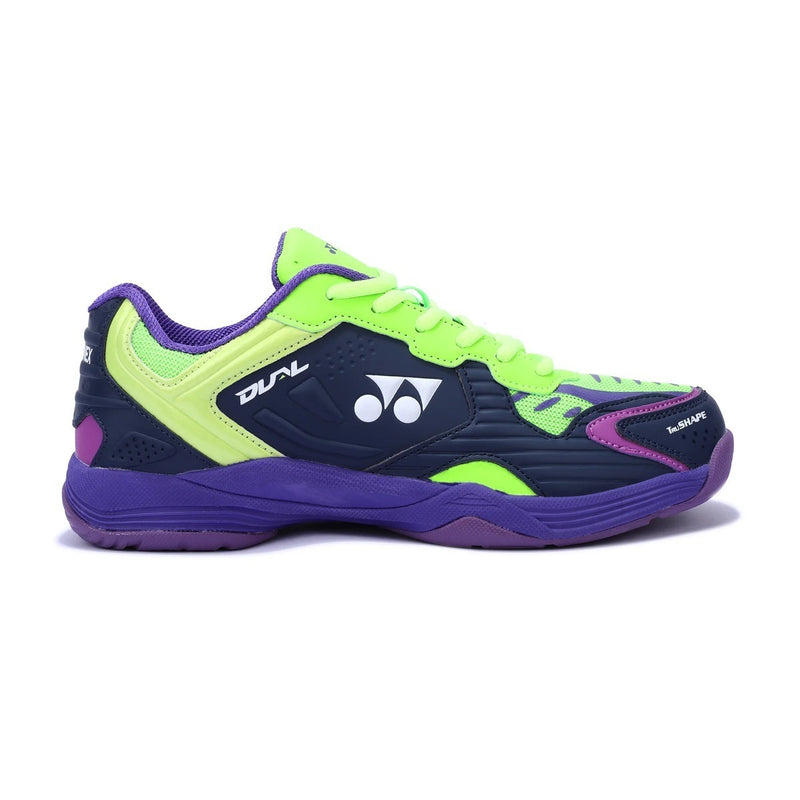 Yonex Dual Badminton Shoes (Maritime Blue/Neon Lime/Electric Purple) 2