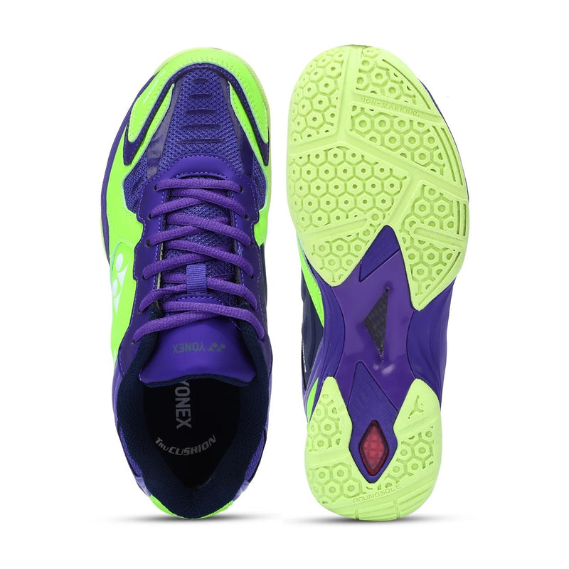Yonex Dual Badminton Shoes (Maritime Blue/Neon Lime/Electric Purple) 6