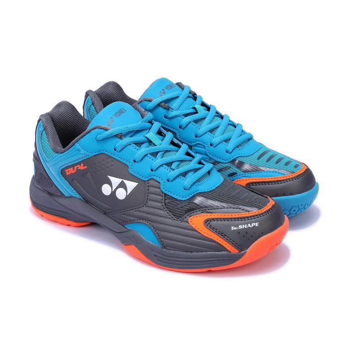 Yonex Dual Badminton Shoes (Black/Aqua Blue/Warm Red) 3