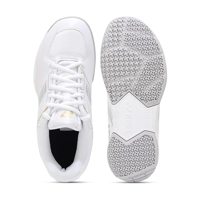Yonex Power Cushion SHB Strider Flow Wide Badminton Shoes (White/Gold) 6