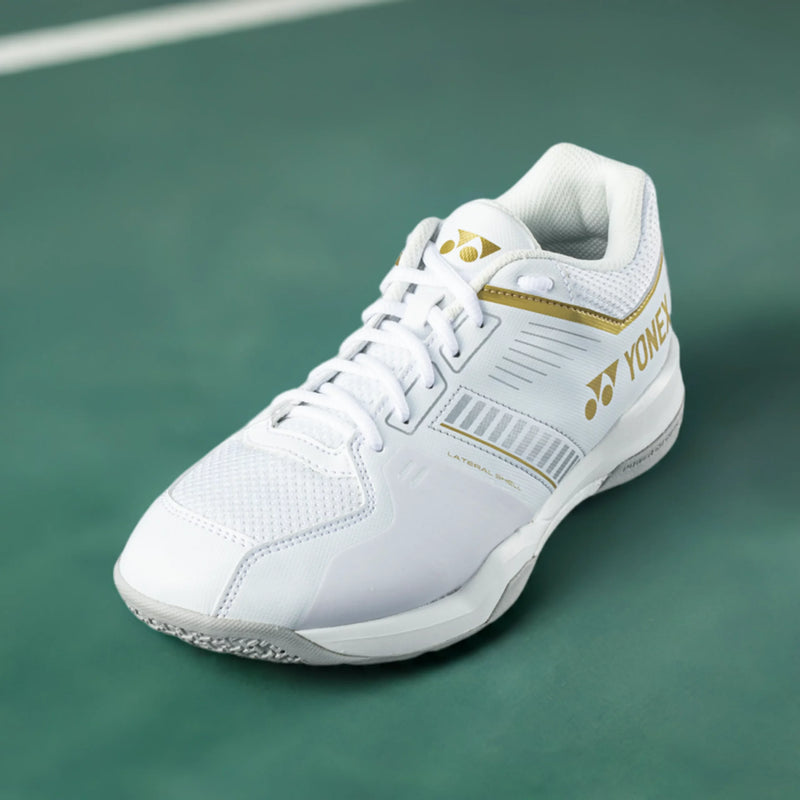 Yonex Power Cushion SHB Strider Flow Wide Badminton Shoes (White/Gold) 1