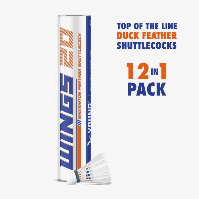 Young Wings 20 Duck Feather Badminton Shuttlecock Speed 76 1