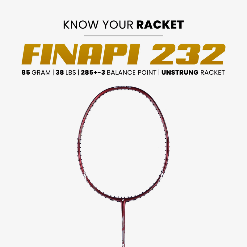 Apacs Finapi 232 Unstrung Badminton Racket (Red) 7