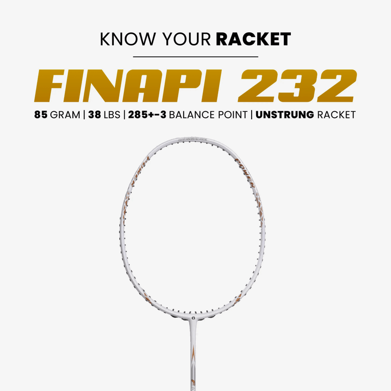 Apacs FINAPI 232 Unstrung Badminton Racket (White) 6