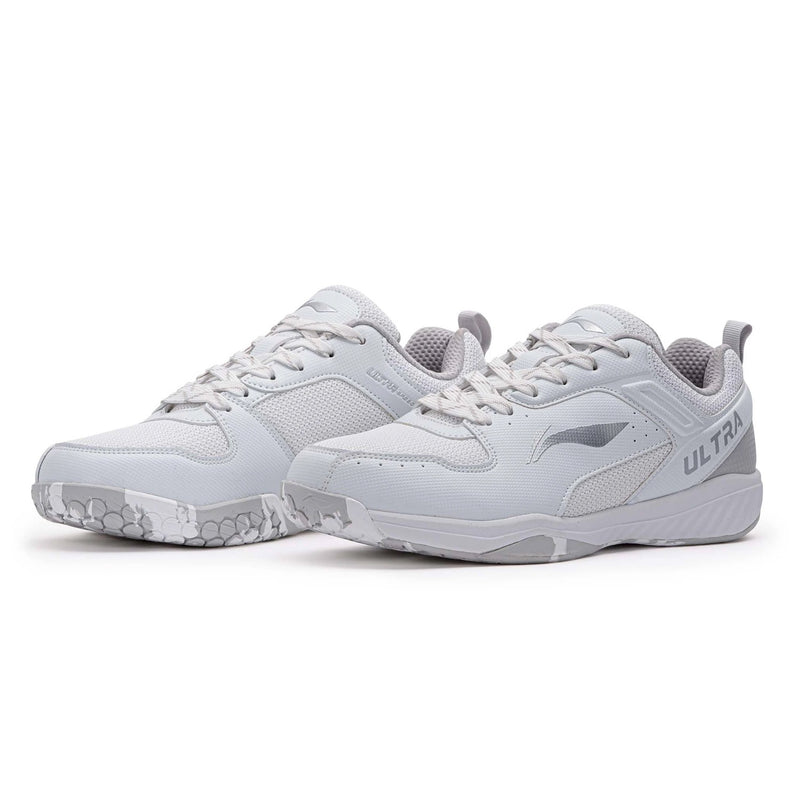 Li-Ning Ultra Speed Badminton Shoes (White/Grey) 3