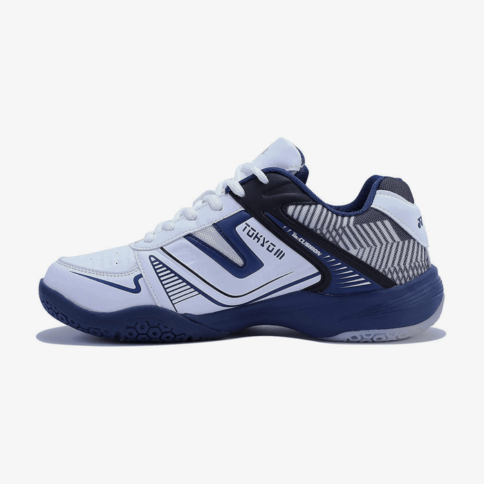 YONEX Tokyo 3 Badminton Shoes for Men (White/Navy Blue) 1