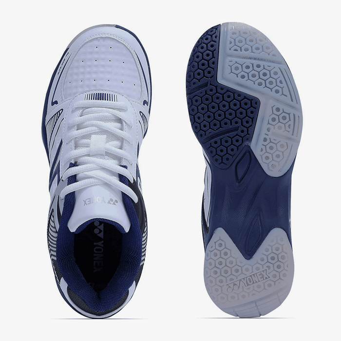 YONEX Tokyo 3 Badminton Shoes for Men (White/Navy Blue) 4