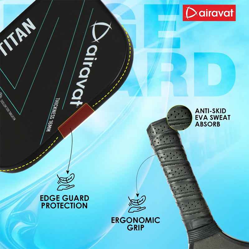 Airavat Titan 3K Carbon Pickleball Paddle (Black) 5