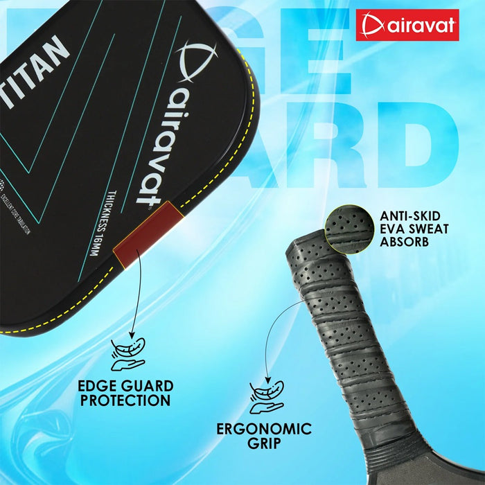 Airavat Titan 3K Carbon Pickleball Paddle (White) 5