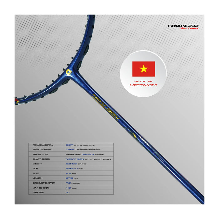 Apacs Finapi 232 Next Gen Badminton Racket (Navy) 4