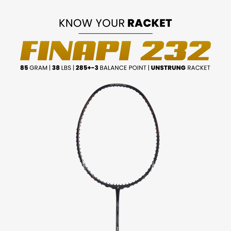 Apacs Finapi 232 Unstrung Badminton Racket (Black) 5