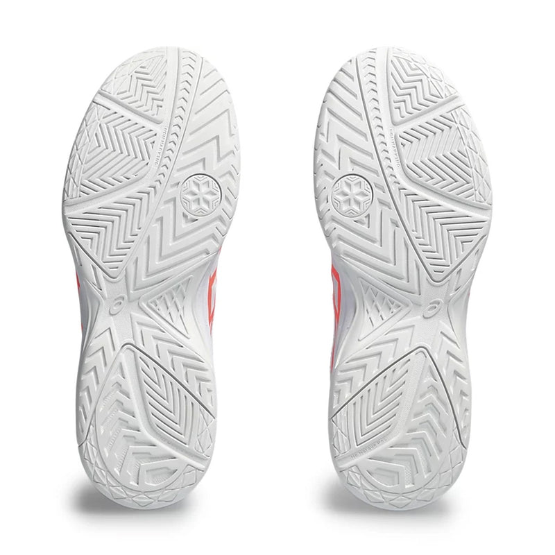 Asics Court Slide 3 Tennis Shoes (White/Sun Coral) 7