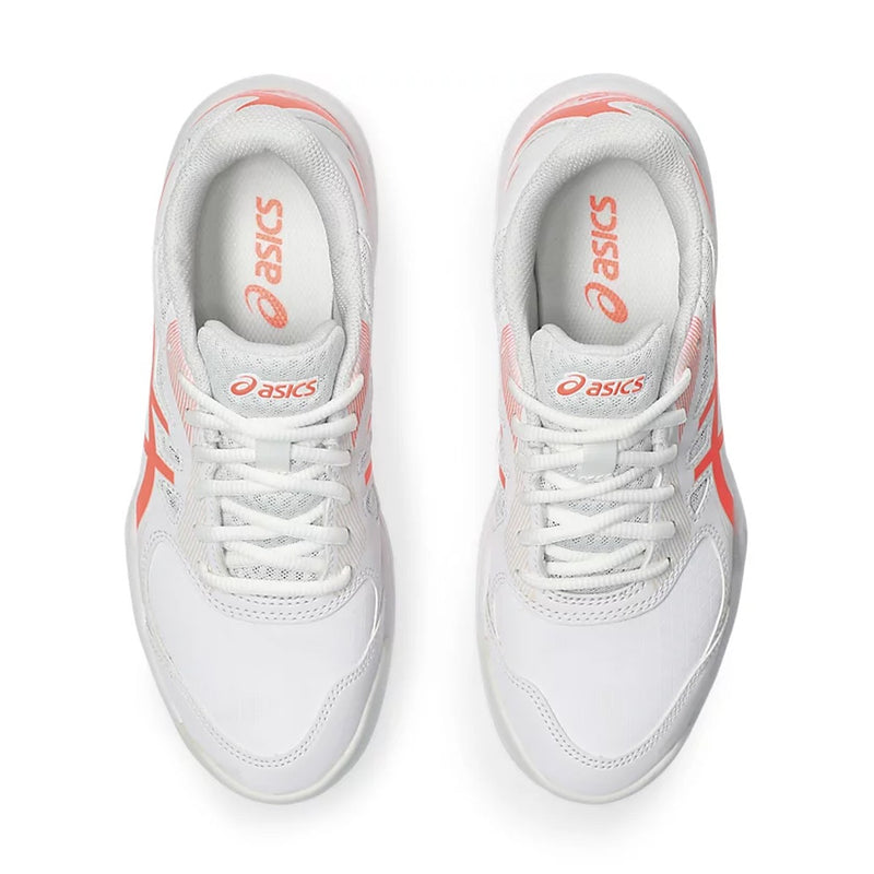 Asics Court Slide 3 Tennis Shoes (White/Sun Coral) 6