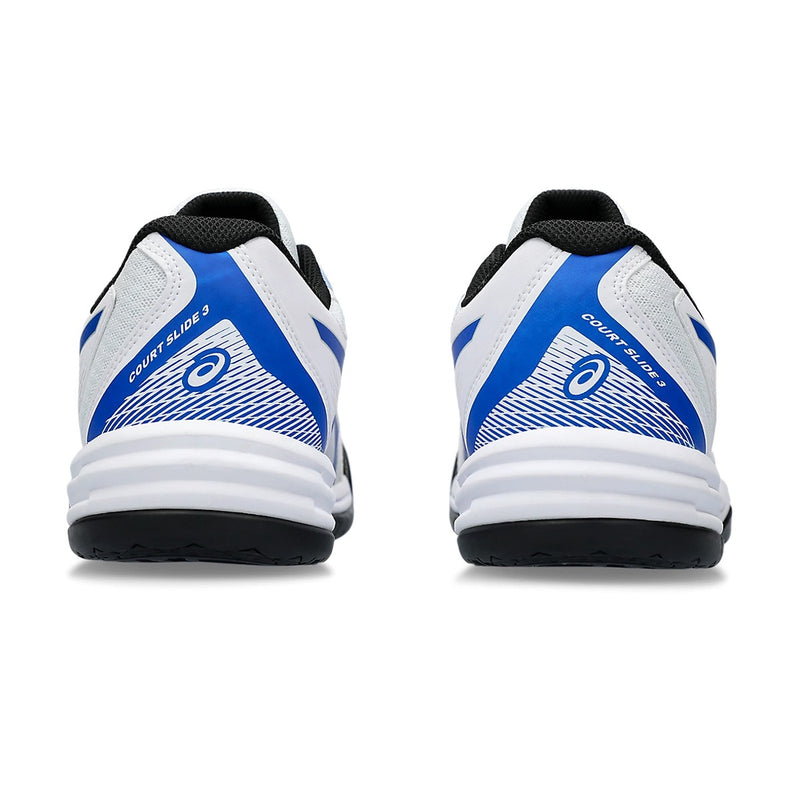 Asics Court Slide 3 Tennis Shoes (White/Tuna Blue) 5