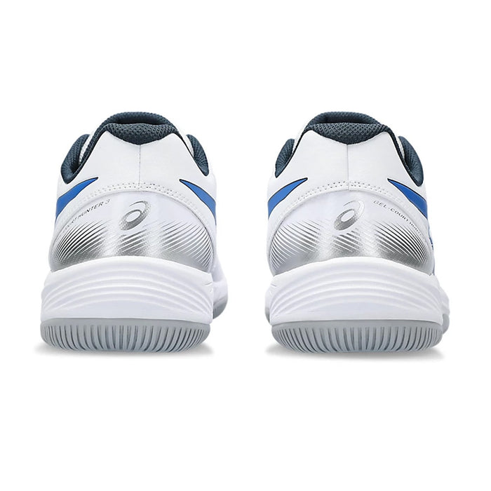 Asics Gel Court Hunter 3 Badminton Shoes (White/Blue) 5