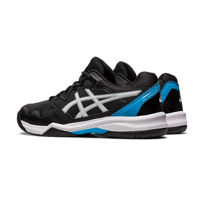 Asics Gel Dedicate 7 Tennis Shoes (Black/Island Blue) 4