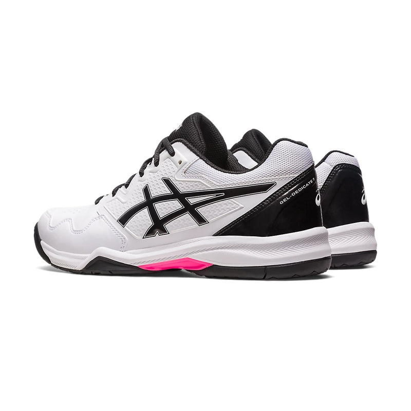 Asics Gel Dedicate 7 Tennis Shoes (White/Hot Pink) 4