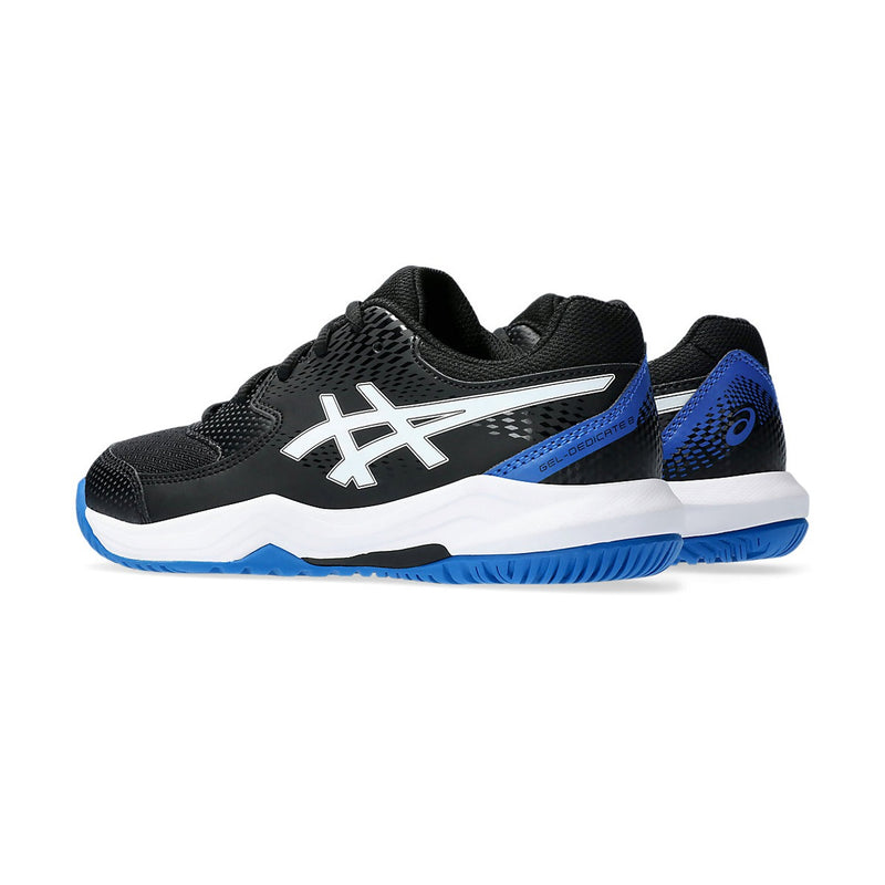 Asics Gel Dedicate 8 GS Tennis Shoes (Black/Tuna Blue) 4