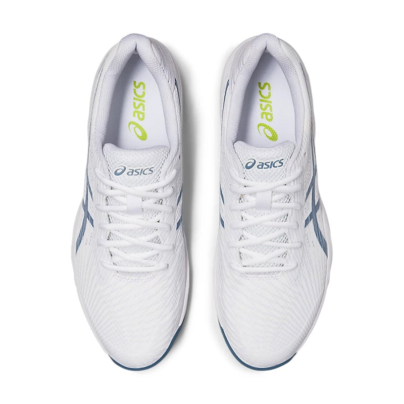 Asics Gel Game 9 Tennis Shoes (White/Steel Blue) 6