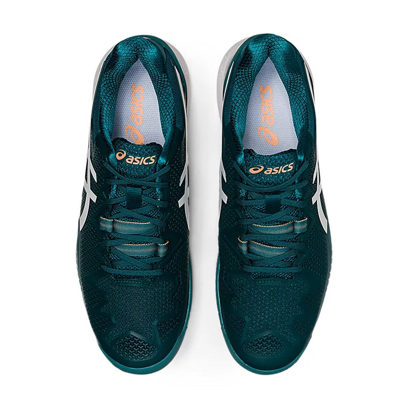 Asics Gel Resolution 8 Tennis Shoes (Velvet Pine/White) 6