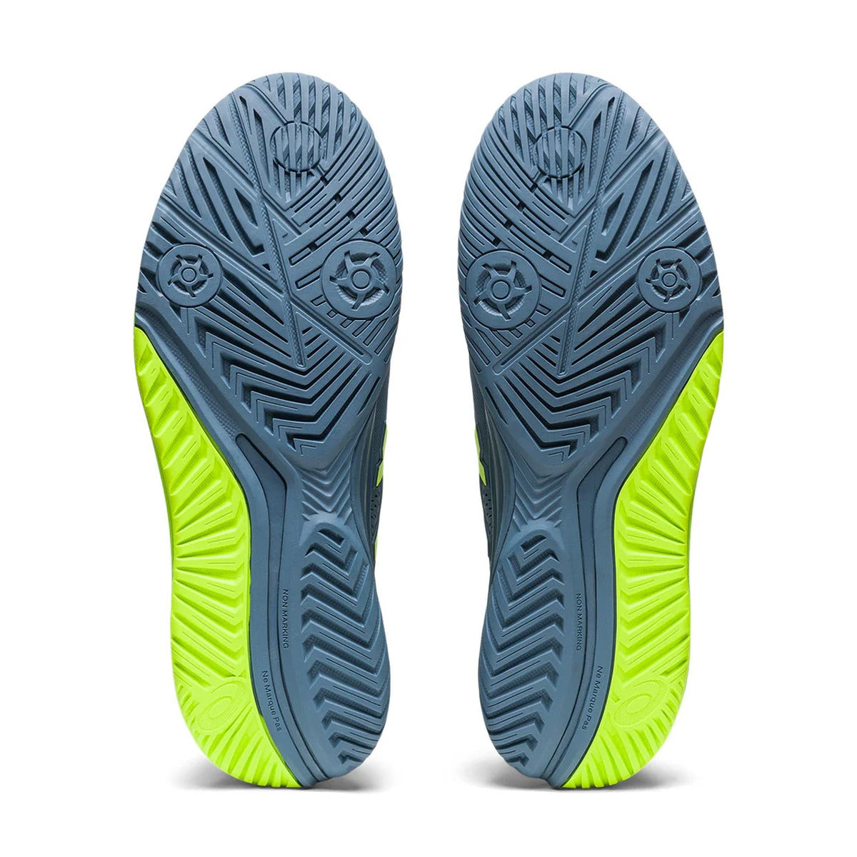 Asics Gel Resolution 9 Tennis Shoes (Steel Blue/Hazard Green