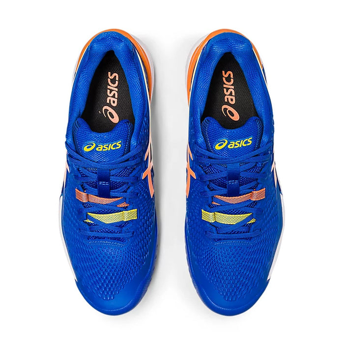 Asics Gel Resolution 9 Tennis Shoes (Tuna Blue/Sun Peach) 6