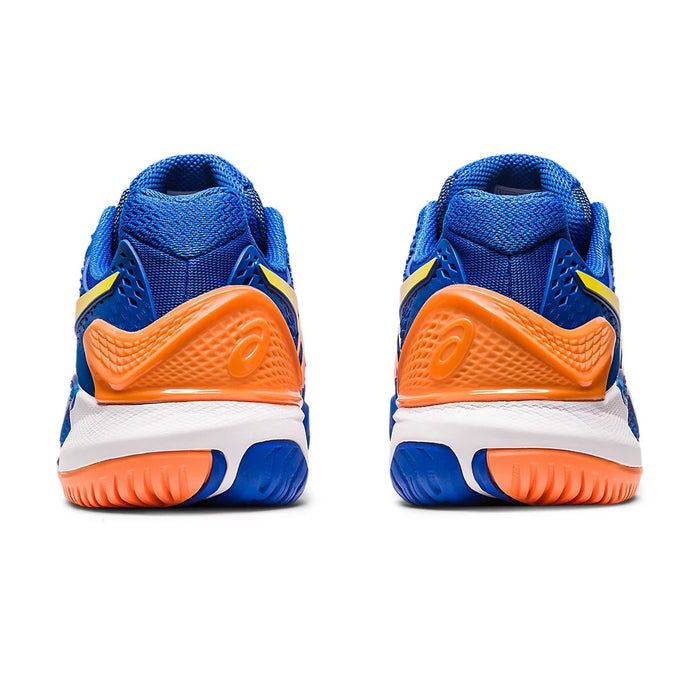 Asics Gel Resolution 9 Tennis Shoes (Tuna Blue/Sun Peach) 5