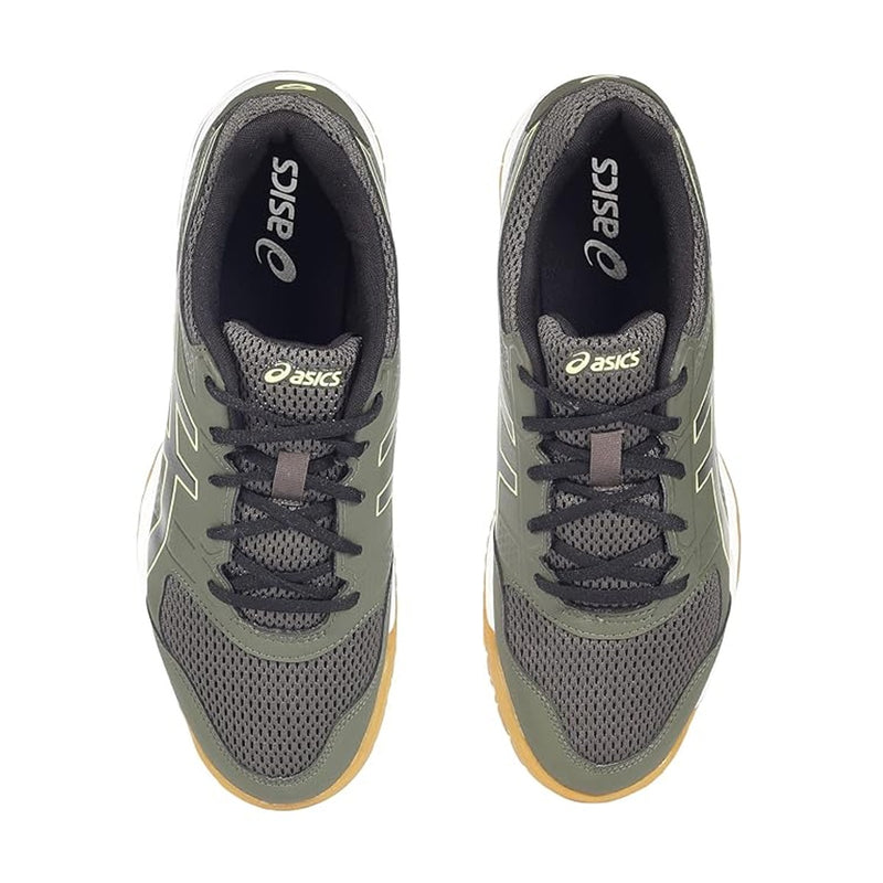 Asics Gel CourtMov+ Badminton Shoes (Olive Canvas/Glow Yellow) 4