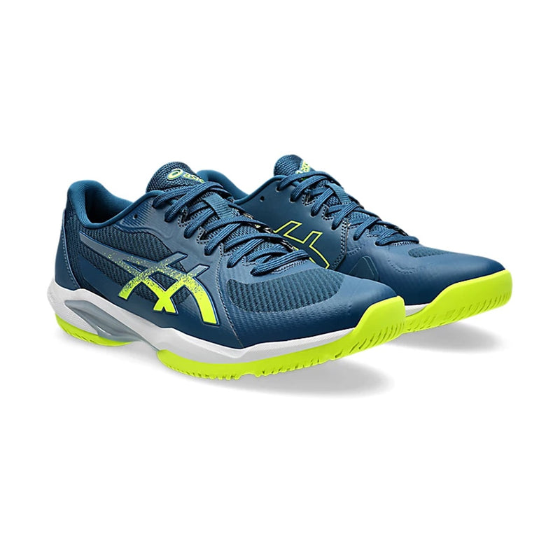 Asics Solution Swift FF 2 Tennis Shoes (Mako Blue/Safety Yellow) 3