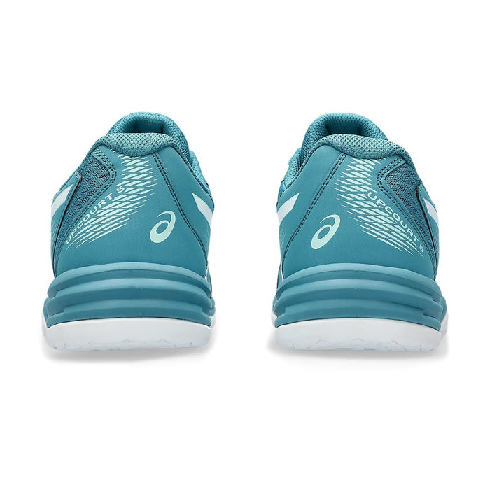 Asics Upcourt 5 Badminton Shoes (Blue Teal/White) 5